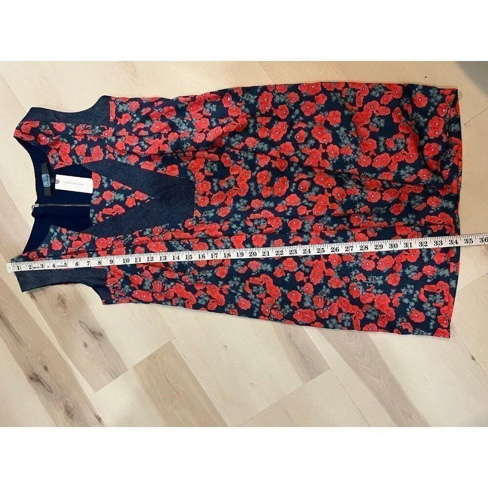 Anthropologie NWT Small Vintage Red Floral Poppy Dress Chic Coquette Dainty - Picture 8 of 8
